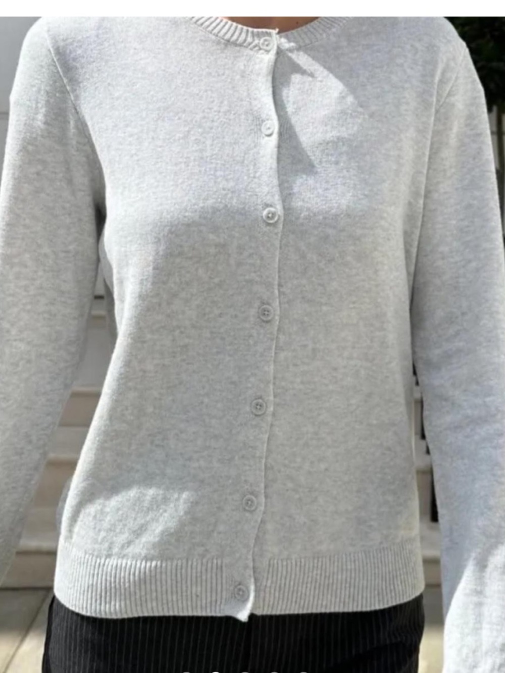 Brandy Melville Heather Gray Button-Up Cardigan